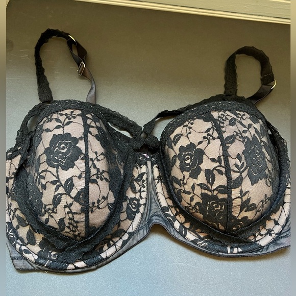 Adore Me Black Lace Bra with Underwire Support size 40G - Picture 1 of 8